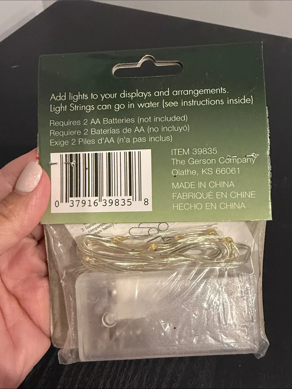 Warm White LED Light String - 12 LEDs